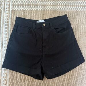 American Apparel Black Jean Shorts Slim Fit Summer Essential